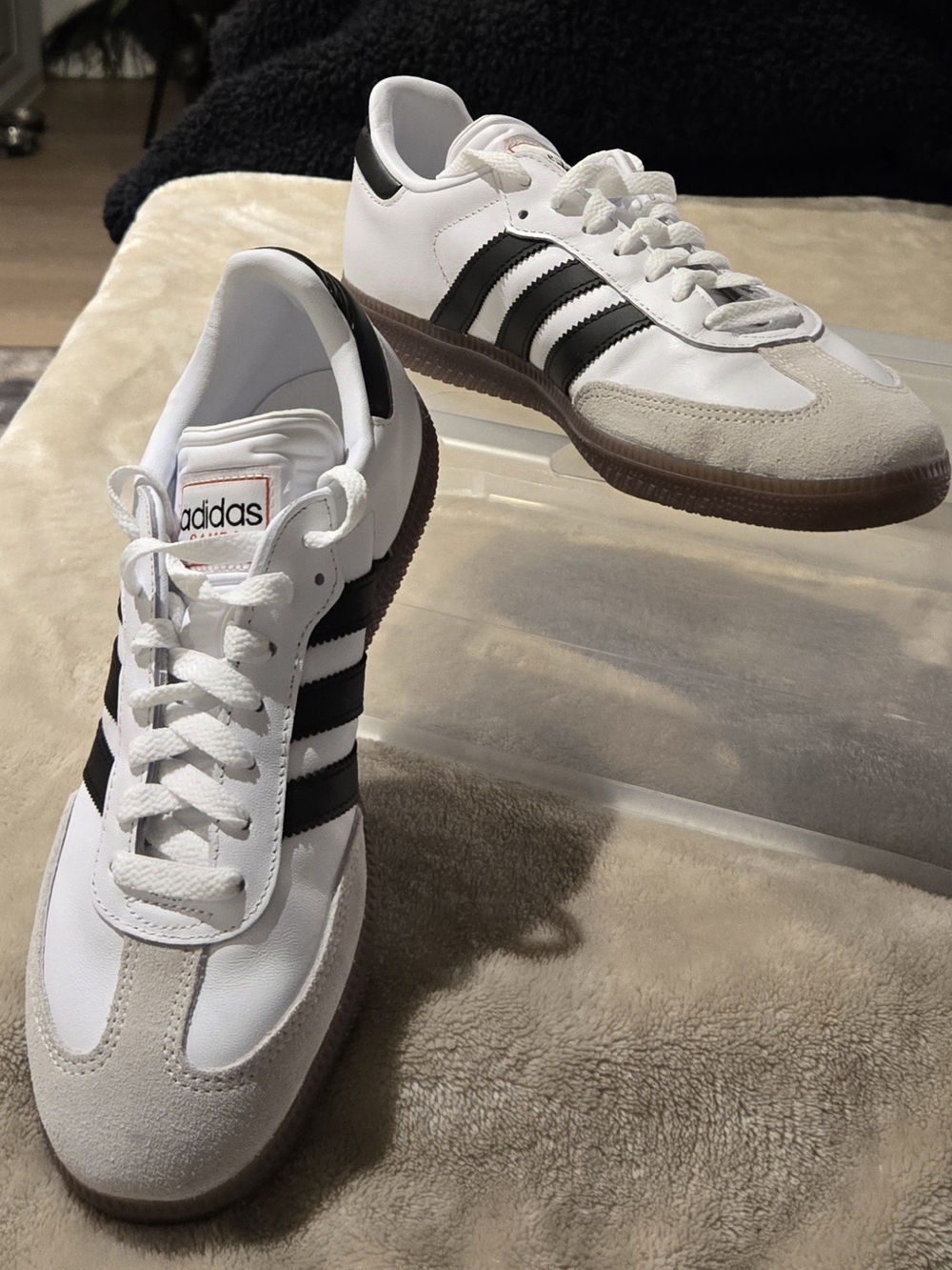 Adidas Samba White Sneakers Size 9 Women Worn Only Once Pristine